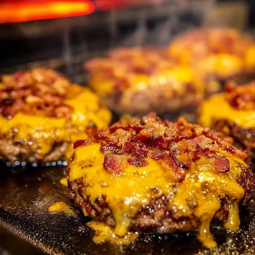 Crack Burgers: Your New Go-To Burger Recipe 15 Delicious Crack Burgers served on a plate with toppings and condiments