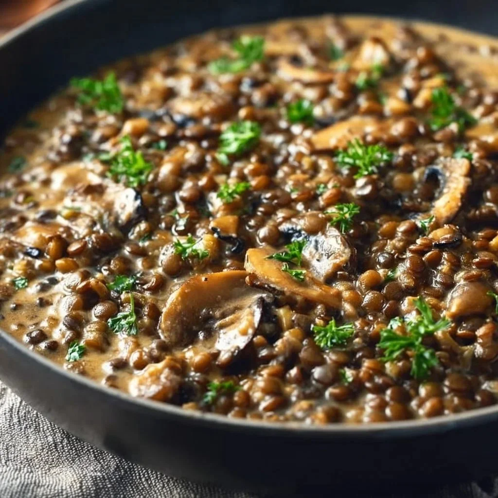 Creamy Lentil and Mushroom Stew