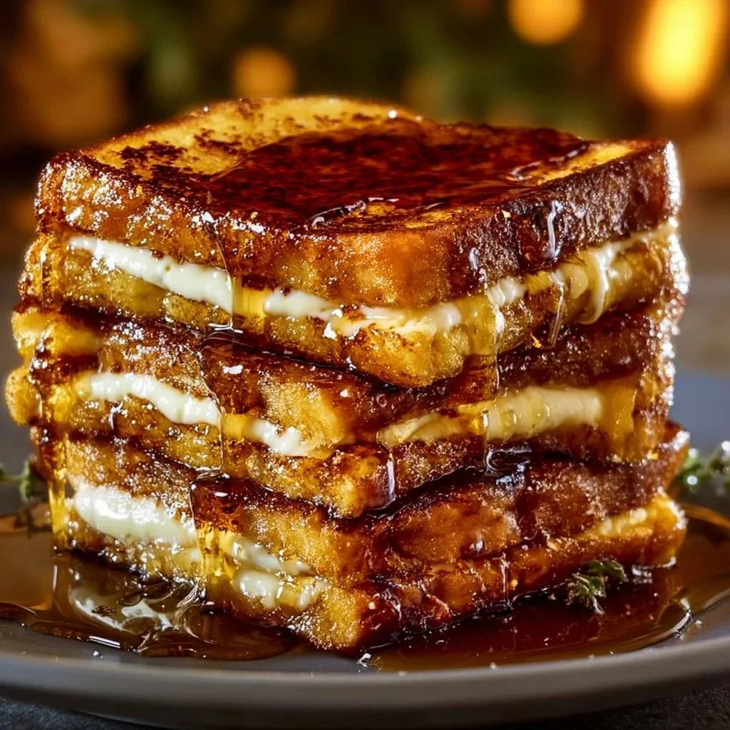 Delicious Crème Brûlée French Toast topped with caramelized sugar crust
