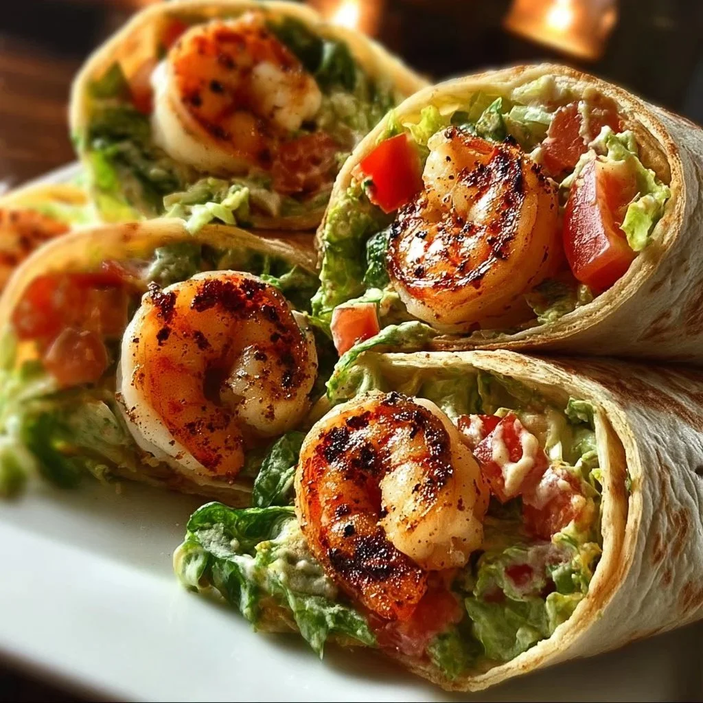 Flavorful Grilled Shrimp Caesar Wraps for a Quick Meal