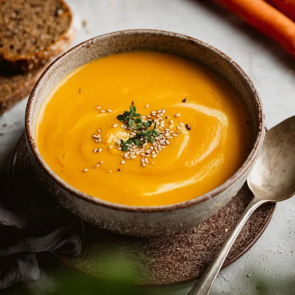 Healthy Vegan Carrot Ginger Soup