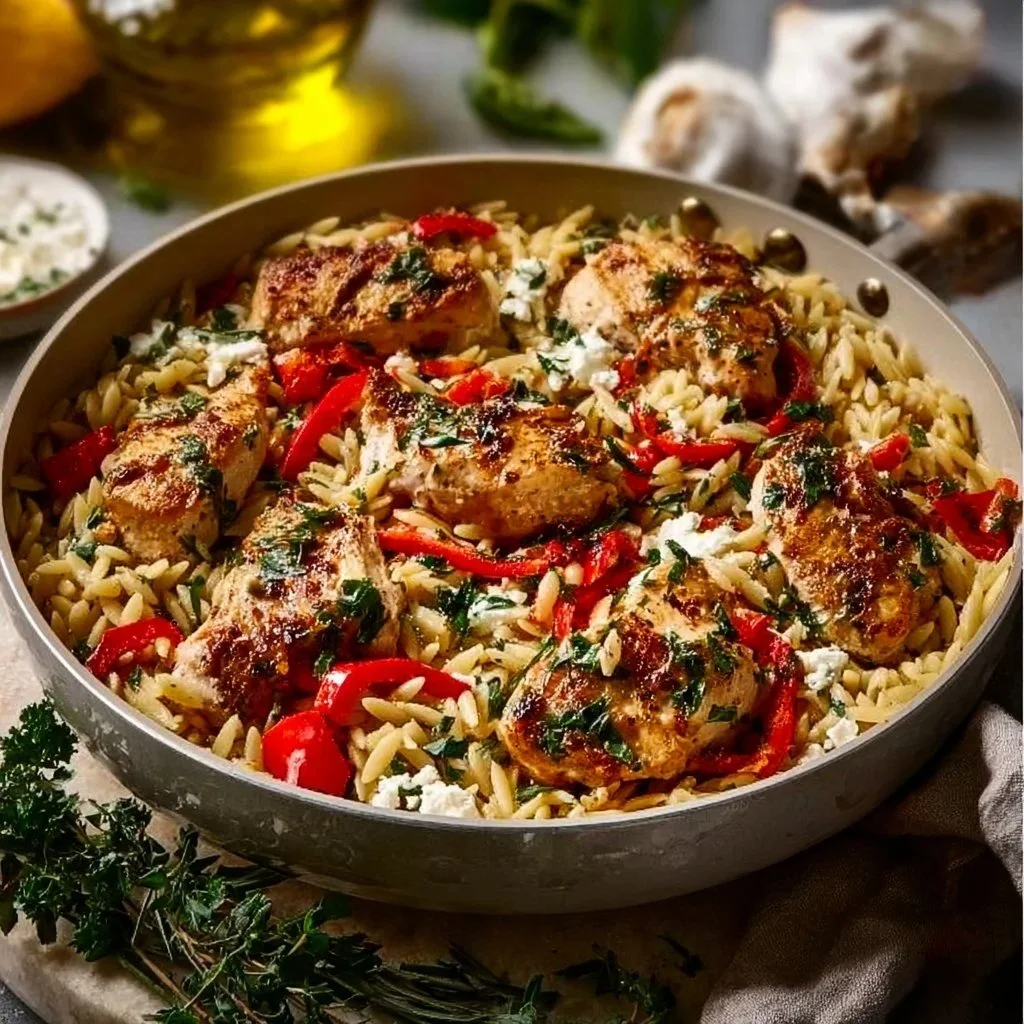Lemon-Feta Chicken and Orzo 3 Lemon-Feta Chicken and Orzo