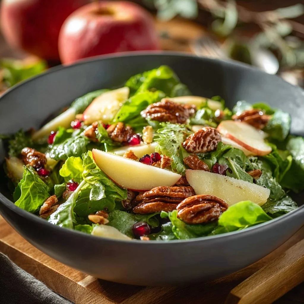 Apple Cranberry Pecan Salad 7 Colorful Apple Cranberry Pecan Salad with fresh ingredients in a bowl