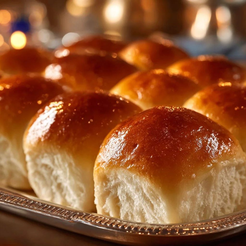 Soft and fluffy dinner rolls baked to perfection