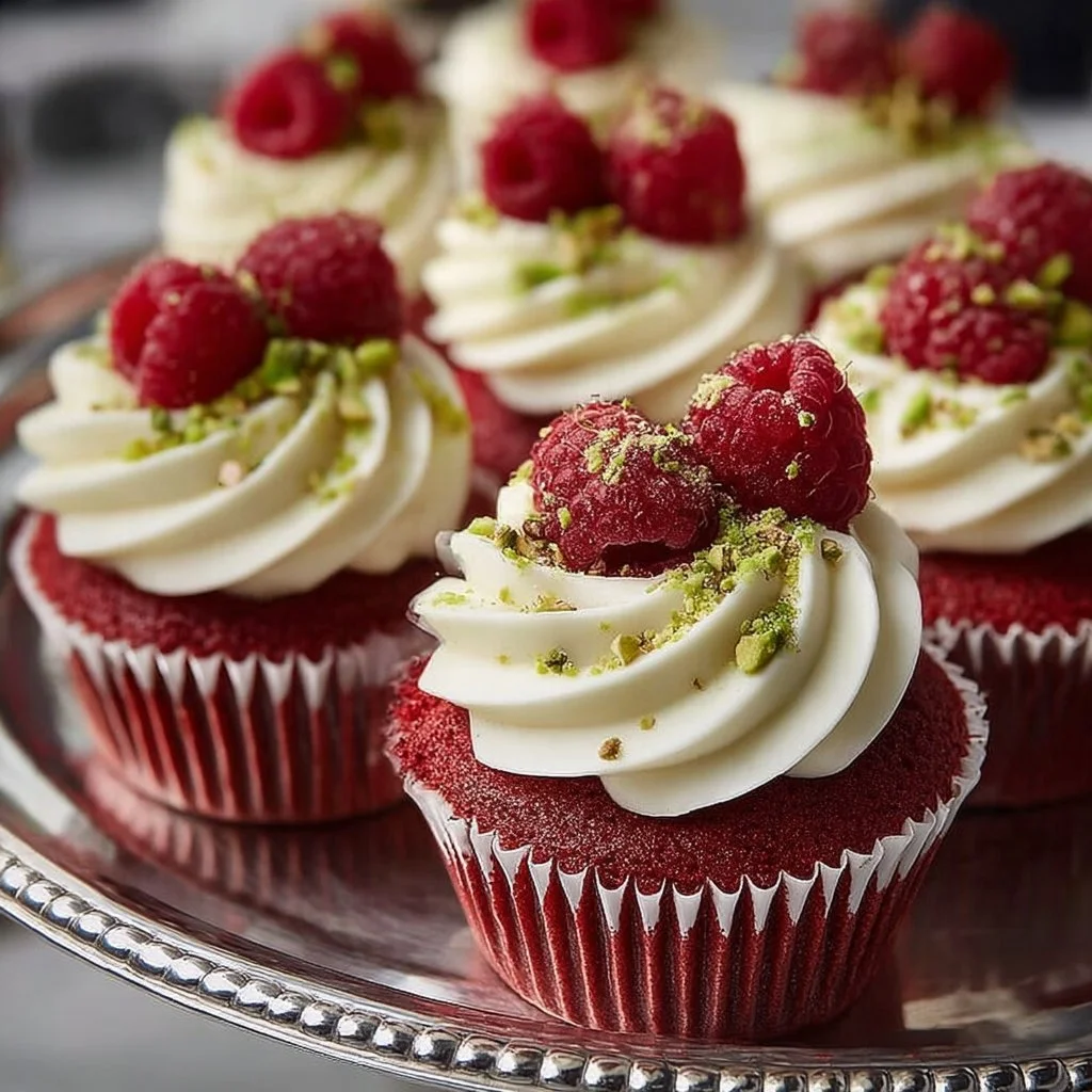 Deliciously decadent red velvet cookie cups topped with cream cheese frosting.