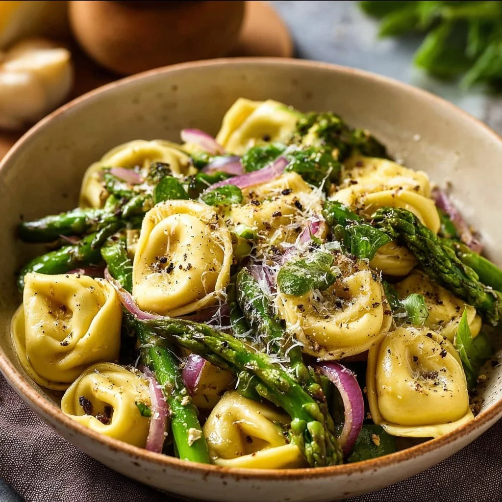 Delightful Spring Tortellini Salad 12 Delightful spring tortellini salad with fresh vegetables and herbs