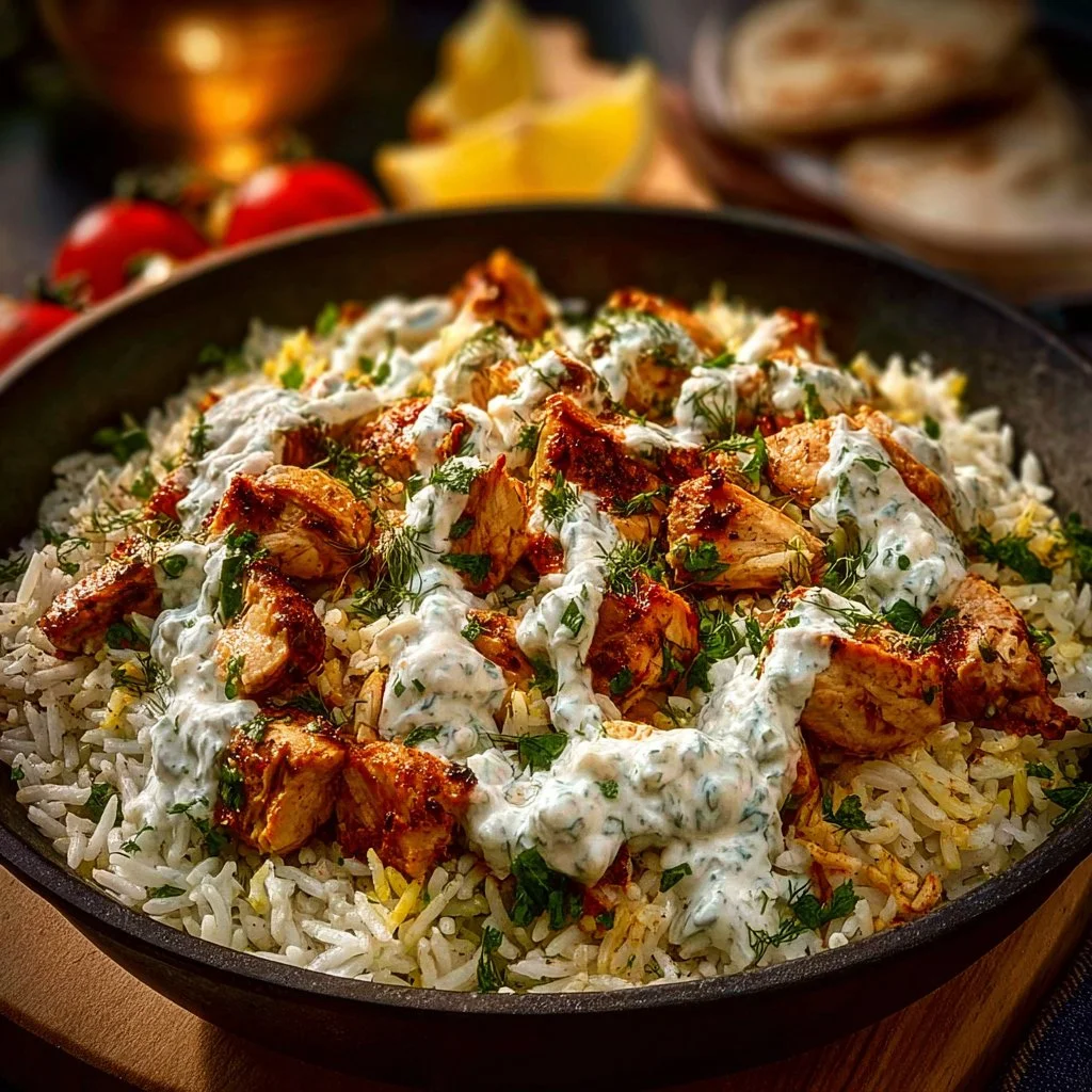 Dump And Bake Chicken Tzatziki Rice
