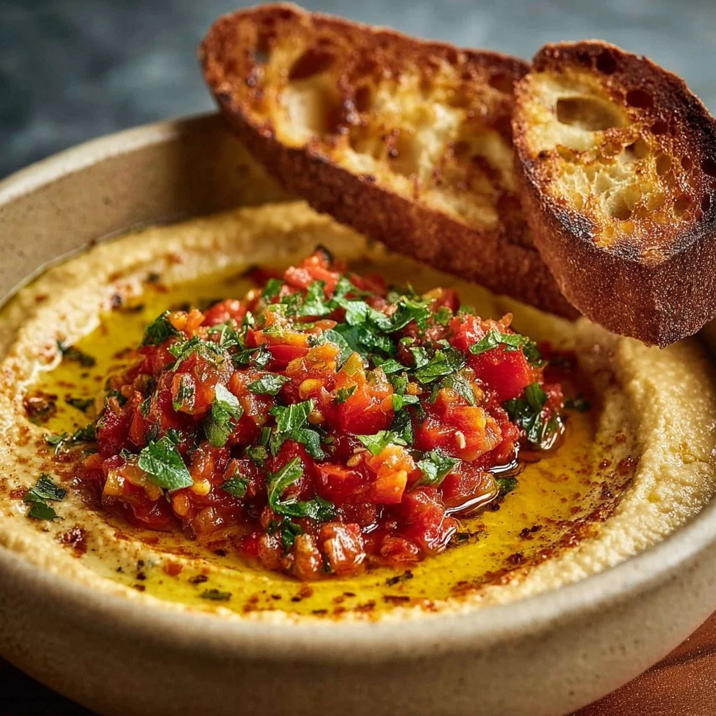 Bowl of homemade lentil soup topped with fresh herbs, ready to serve.
