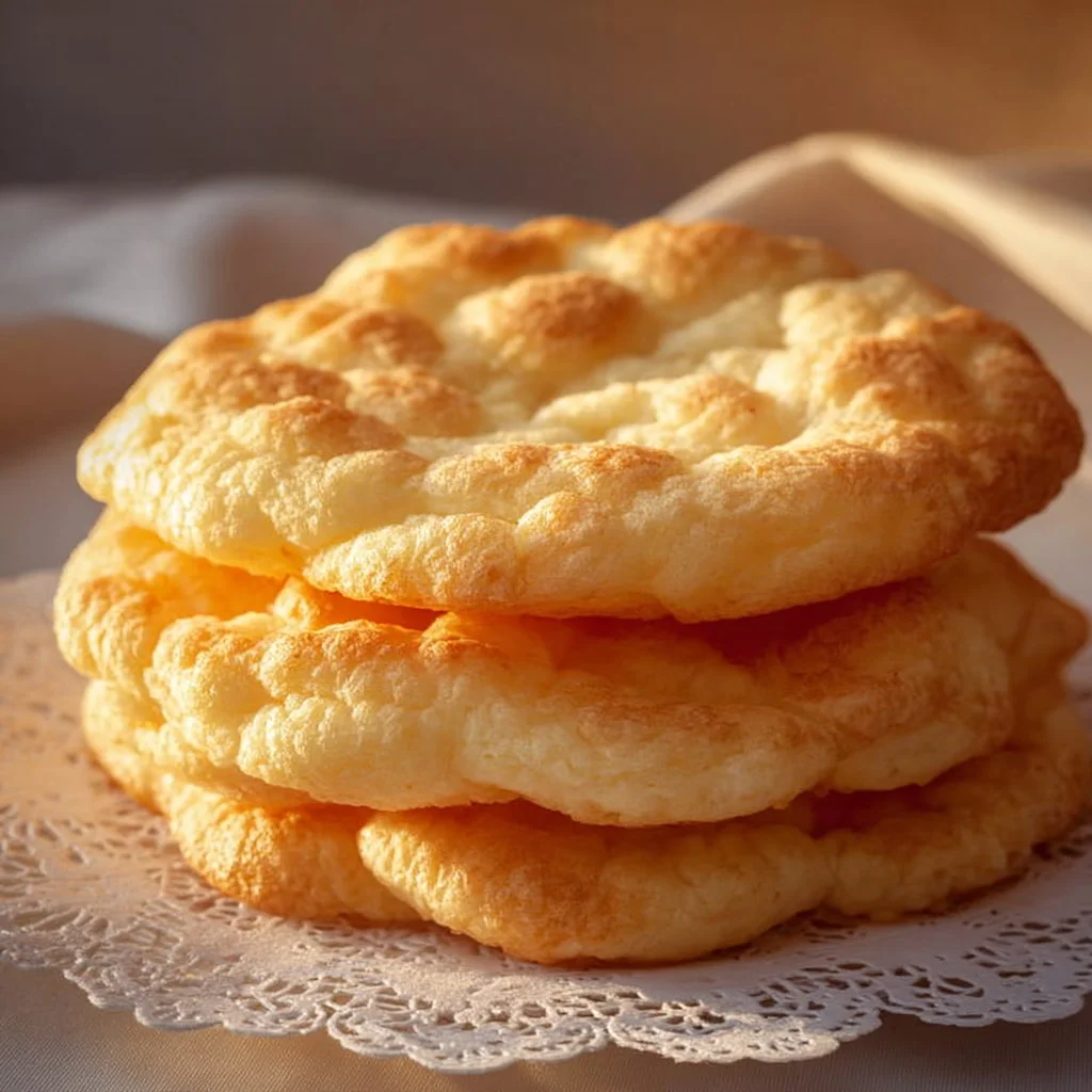 Light and fluffy keto cloud bread on a serving platter