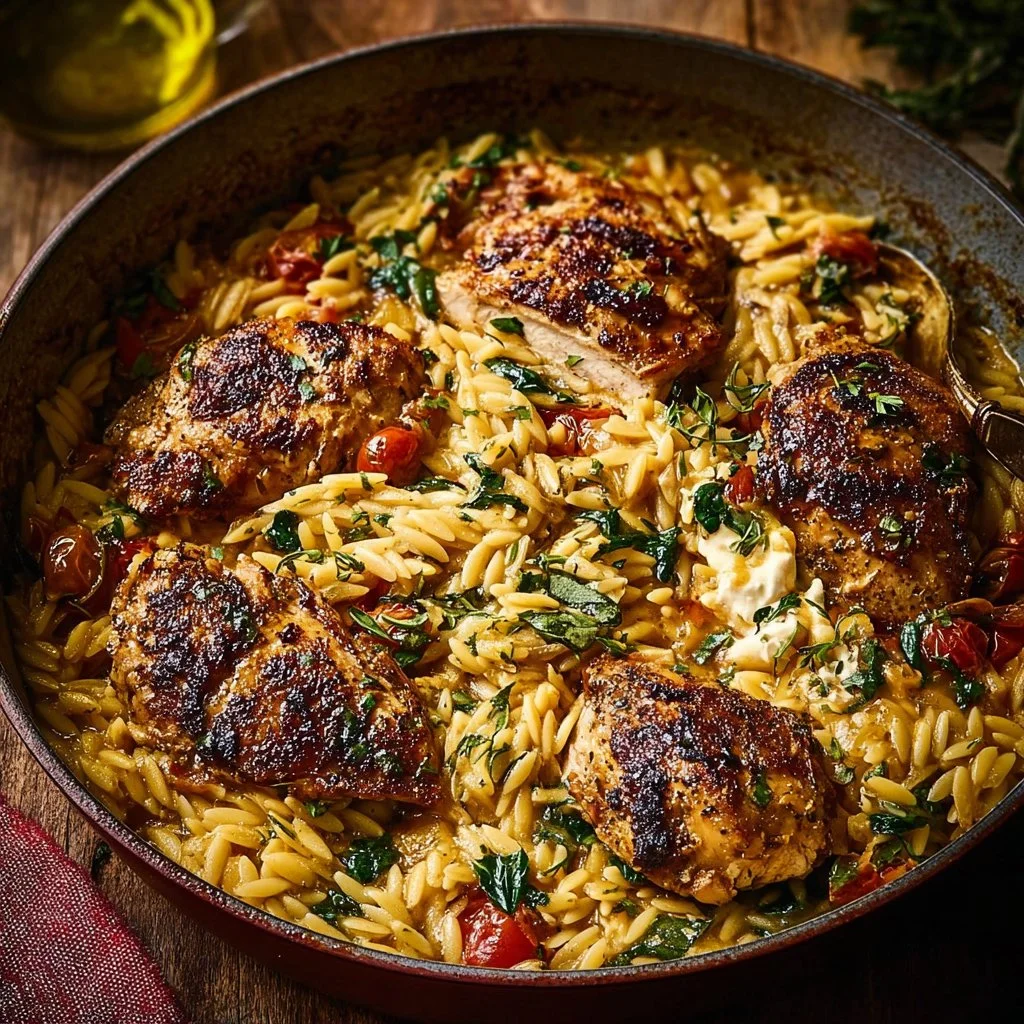 Mediterranean Chicken Orzo