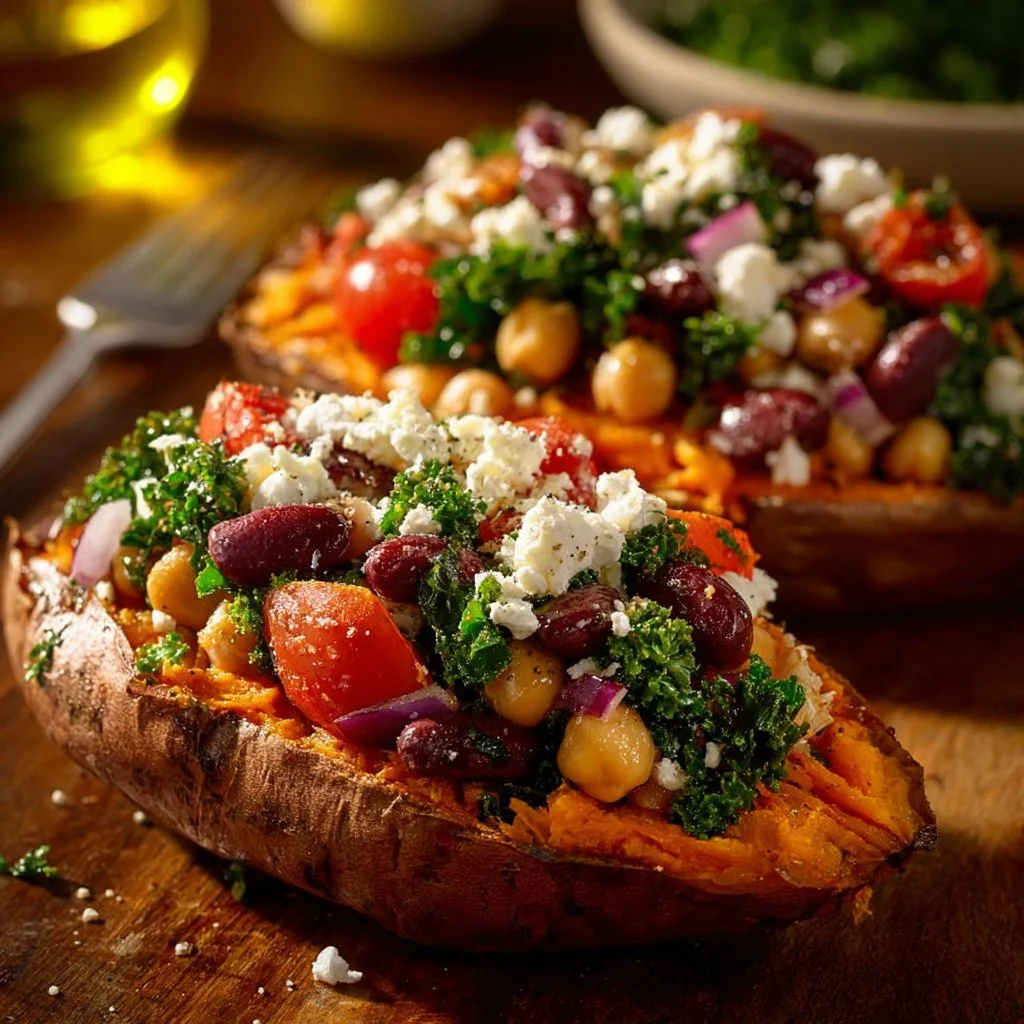 Best 20 Easy Dinner Recipes for Quick and Delicious Meals 16 Savory Mediterranean Stuffed Sweet Potatoes