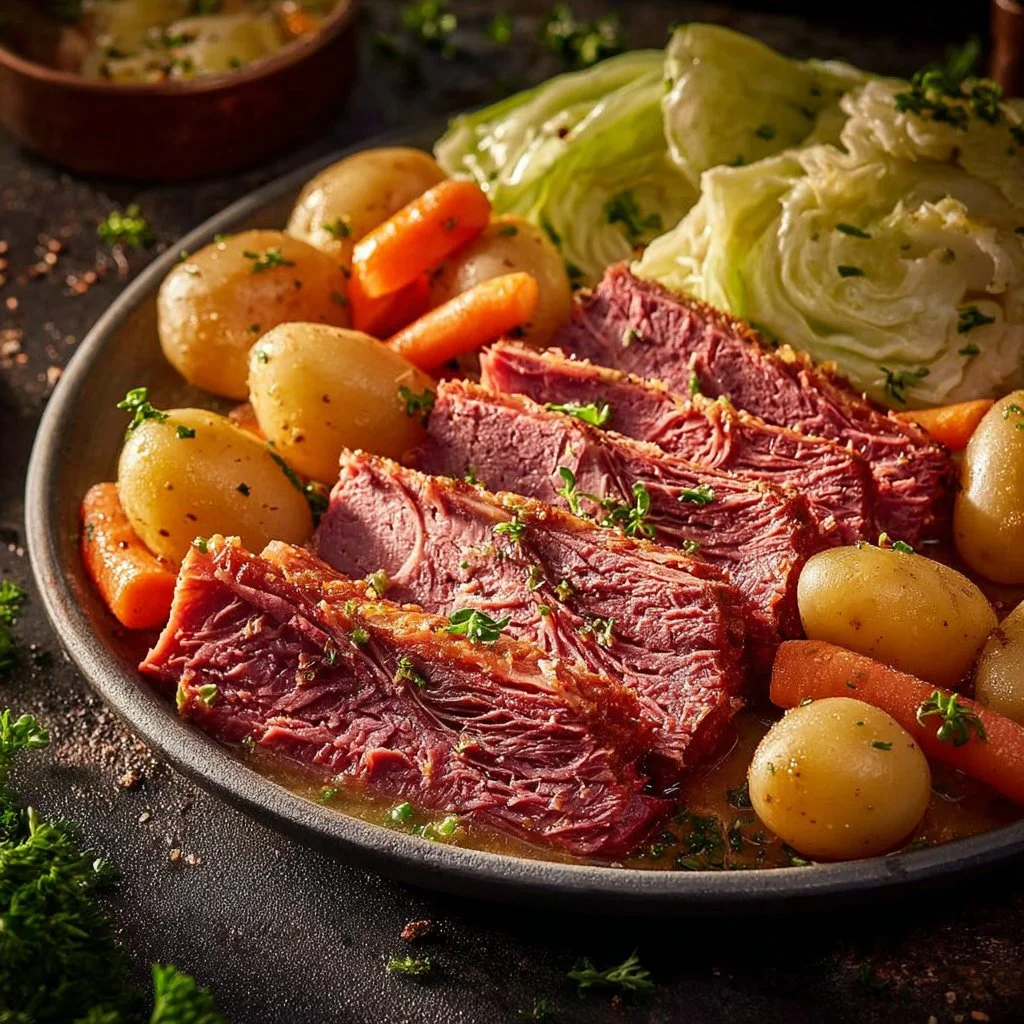 Slow Cooker Corned Beef and Cabbage 7 Slow Cooker Corned Beef and Cabbage in a crockpot